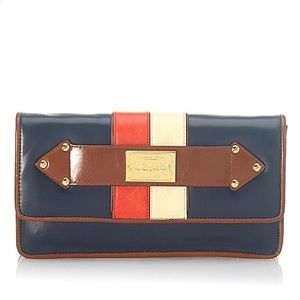 L.A.M.B Darjeeling Orissa Navy women leather blue clutch